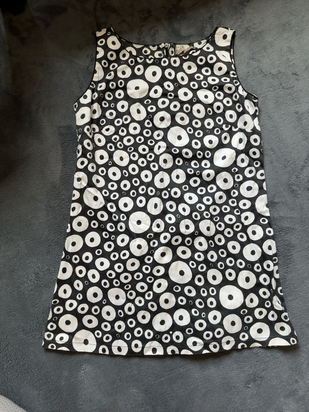American Rag Black & White Circle-Print Mini Dress